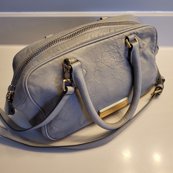 MARC By Marc Jacobs Leather Dual Zipper Shoulder / Hand Bag Gray - Picture 16 of 16